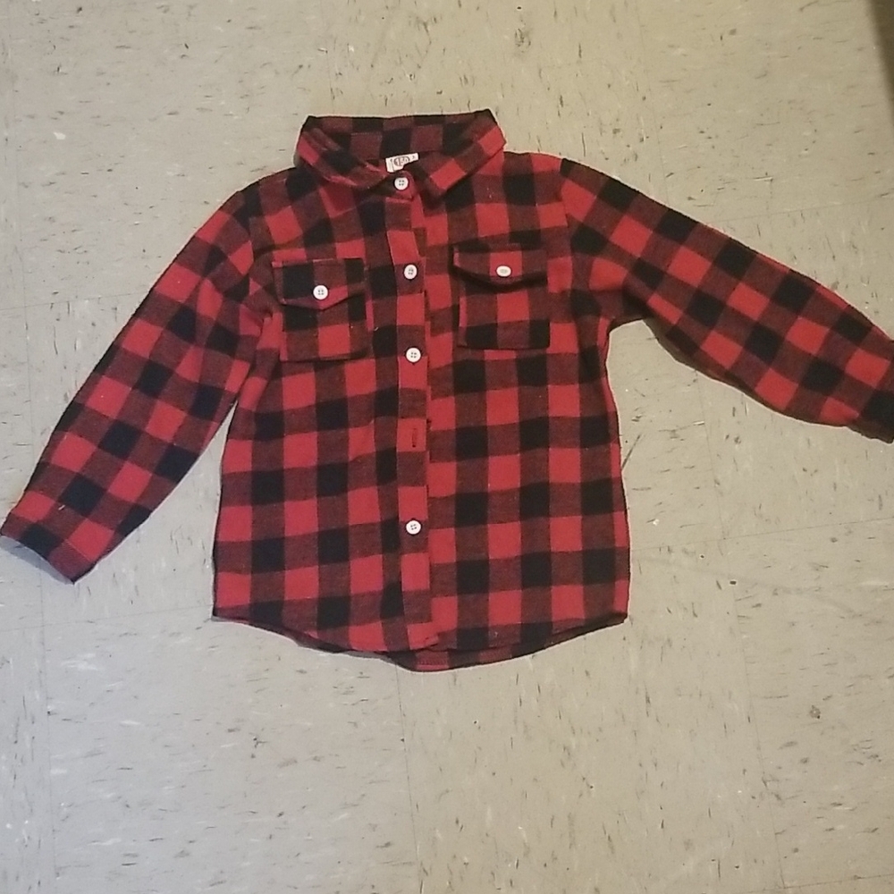 Plaid Button-Down Kids Shirt